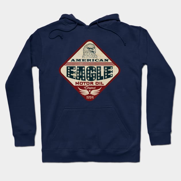 American Eagle Motor Oil Hoodie by CTShirts